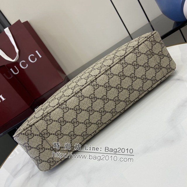 Gucci專櫃古馳最新款購物袋GG圖案條紋織大號肩背包 jh1985型號：815216